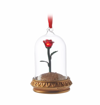 Disney Sketchbook Enchanted Rose Light-Up Christmas Ornament New with Tag