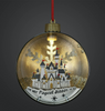 Disney Parks Fantasyland Castle Light-Up Glass Ball Christmas Ornament New Tags