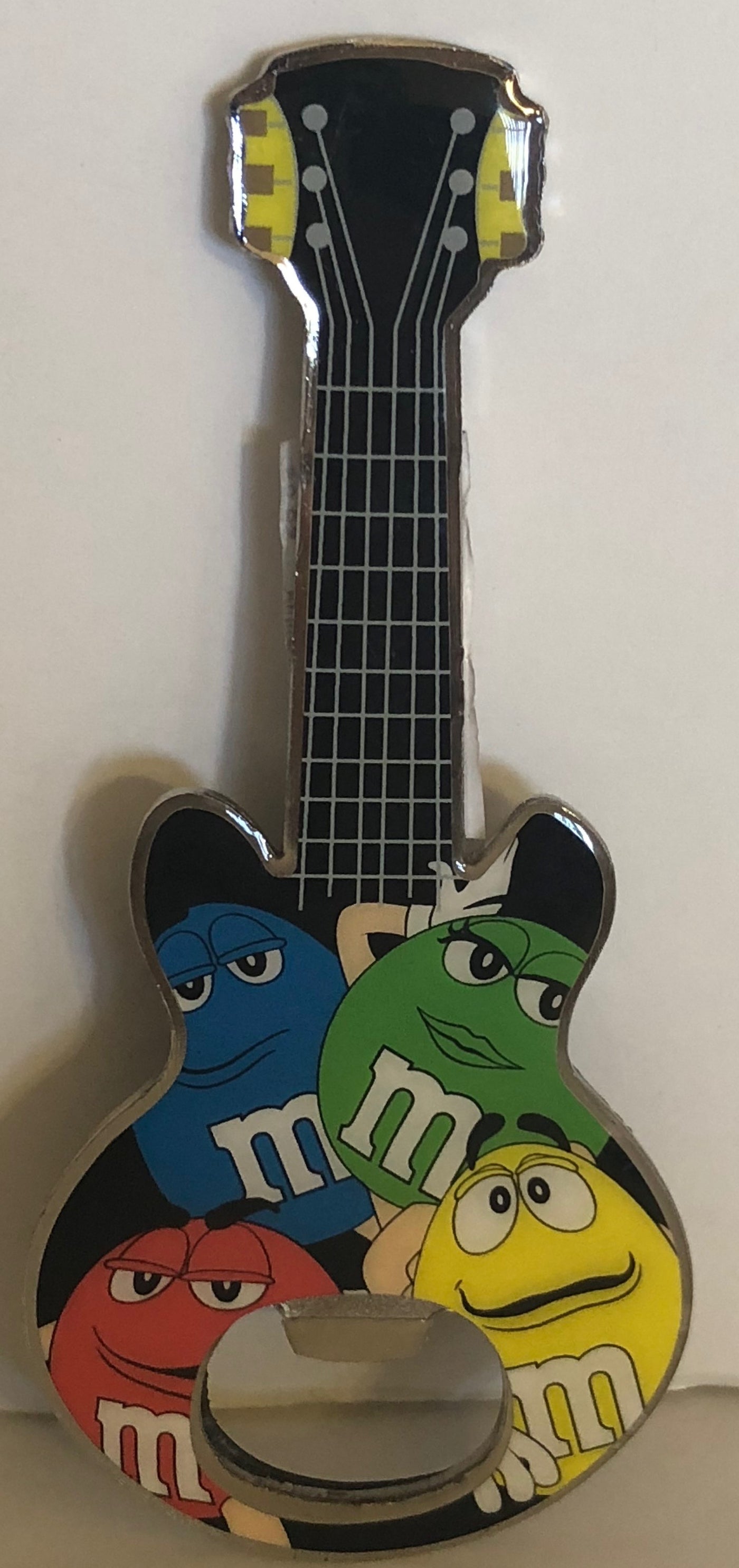 M&M's World Characters Guitar Metal Bottle Opener Magnet New