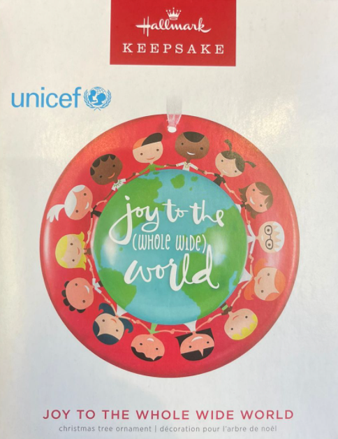 Hallmark 2022 UNICEF Joy to the Whole Wide World Christmas Ornament New With Box