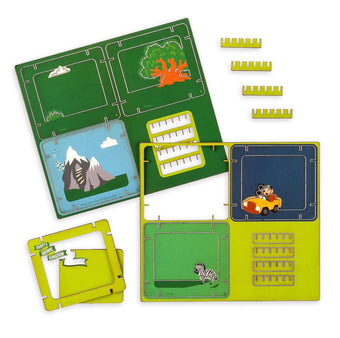 Disney Parks Animal Kingdom Mickey Paper 3D Diorama Set New