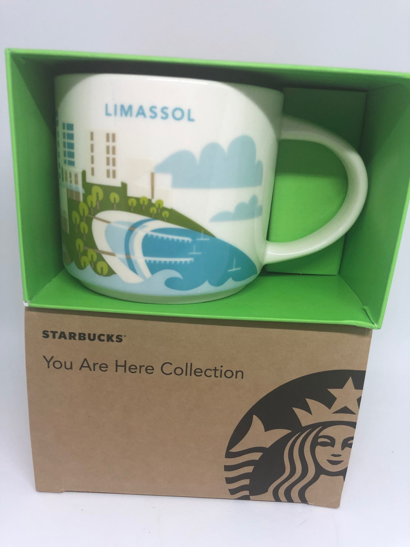 Starbucks You Are Here Cyprus Limassol Ceramic Coffee Mug New with Box
