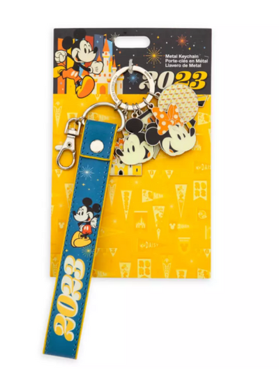 Disney Parks Mickey & Minnie Mouse Keychain Walt Disney World 2023 New with Tag