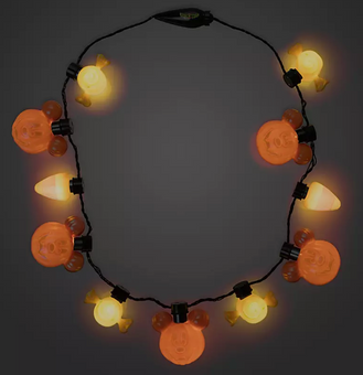 Disney Parks Mickey Mouse Halloween Glow Necklace New with Tags