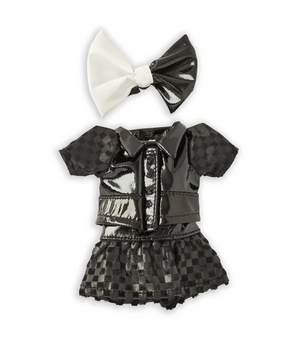 Disney NuiMOs Outfit Cruella Faux Leather Jacket with Skirt and Bow New w Card