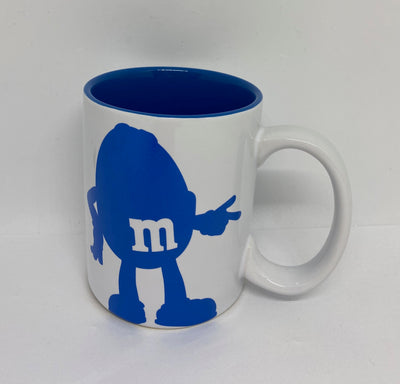 M&M's World Blue Silhouette I'm Awesome You're Welcome Coffee Mug New