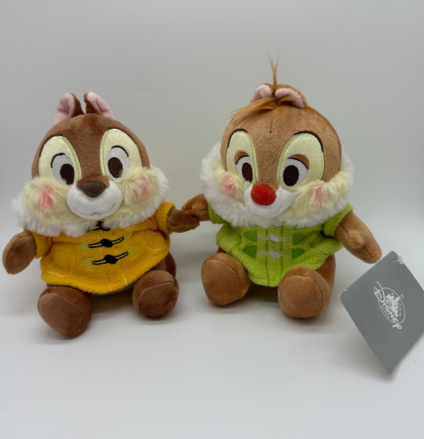 Disney Store Japan Chip 'n Dale with Winter Coats Costume Plush New with Tags