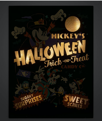 Disney Parks 2020 Halloween Mickey Friends Halloween Light-Up Sign New with Box