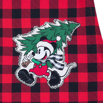 Disney Parks Yuletide Farmhouse Mickey Mouse Holiday Apron New with Tag