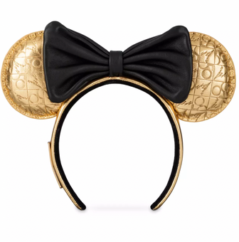 Disney Parks WDW 50th Celebration Minnie Gold Loungefly Ear Headband New w Tag