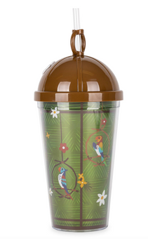 Disney Parks Enchanted Tiki Room Travel Tumbler with Straw New