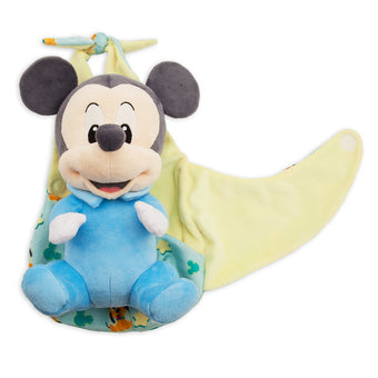Disney Parks Baby Mickey in a Blanket Pouch Plush New with Tags