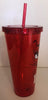 M&M's World Red Character Big Face Tumbler with Straw New