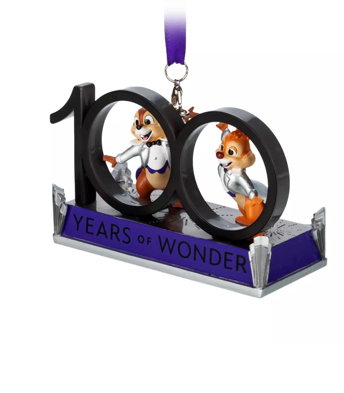 Disney 100 Years of Wonder Chip n' Dale Christmas Tree Ornament New with Tag