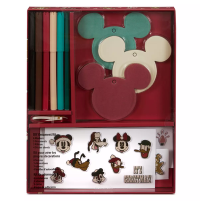 Disney Retro Mickey and Friends Create Your Own Christmas Ornament Set New Box