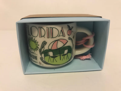 Starbucks Coffee Been There Florida Ceramic Mug Ornament New with Box
