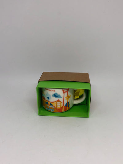 Starbucks Coffee You Are Here Thailand Ceramic Ornament Espresso Mug New Box