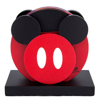 Disney Parks Mickey and Friends Colorful Kitchen Coaster Set of 4 New With Box