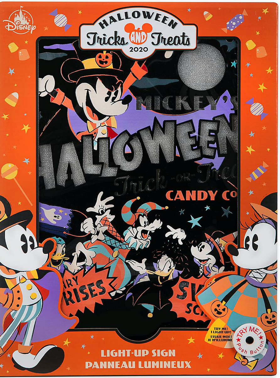 Disney Parks 2020 Halloween Mickey Friends Halloween Light-Up Sign New with Box