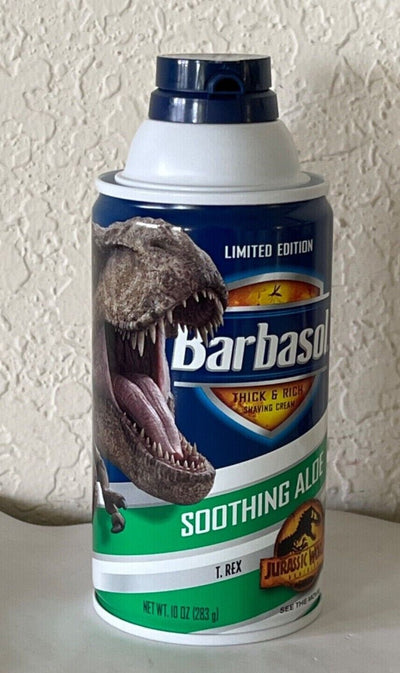Jurassic World Dominion Barbasol Shaving Cream Limited Ed. T-Rex Dinosaur New