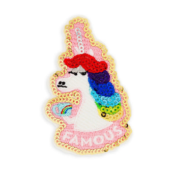 Disney Parks Inside Out Rainbow Unicorn Patched New
