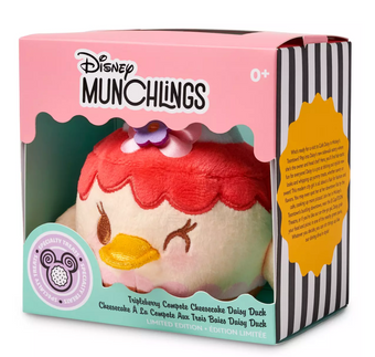 Disney Munchlings Daisy Duck Tripleberry Cheesecake Scented Plush 4 1/2'' LE New