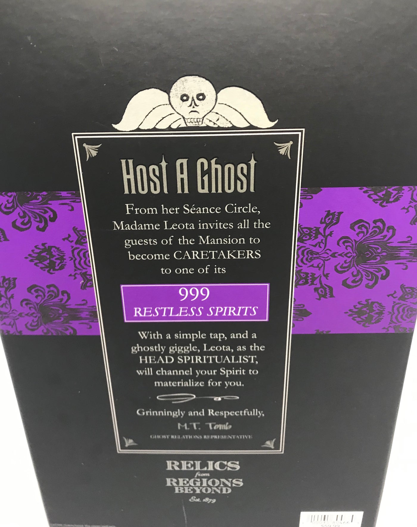 Disney 50th Haunted Mansion Host A Ghost Bottle Victor Geist Organist New