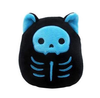 Squishmallows Halloween Stump Cat Kitten Skeleton Blue Plush New With Tag