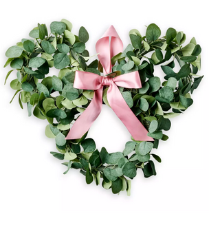 Disney Homestead Mickey Icon Pink Satin Bow Wreath New with Tag