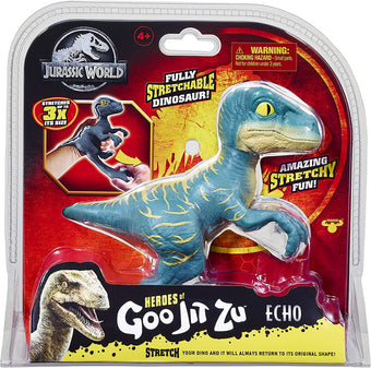 Jurassic World Heroes of Goo Jit Zu Stretch Echo Dinosaur Pack Toy New With Box