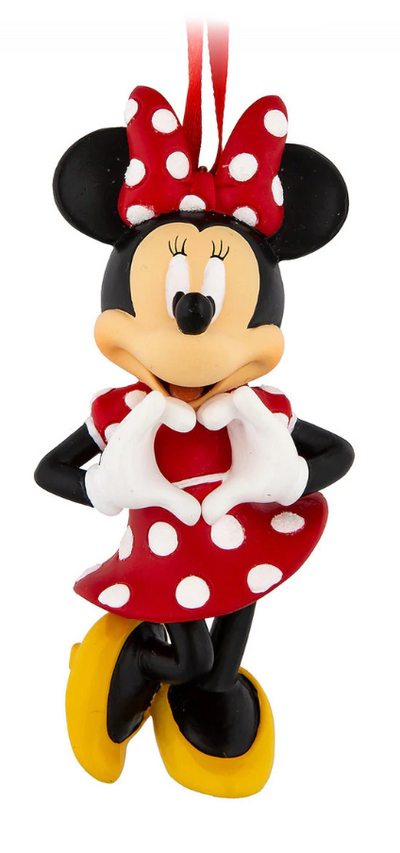 Disney Parks Minnie Mouse with Heart Christmas Ornament New With Tag