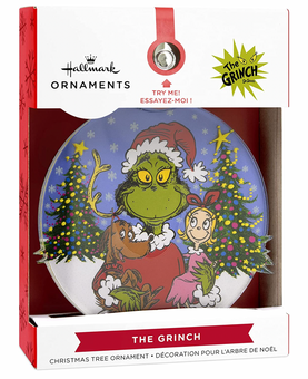 Hallmark Dr. Seuss The Grinch Light-UP Christmas Ornament New with Box
