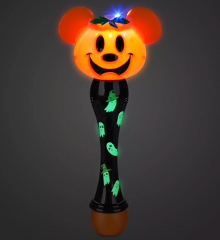 Disney Halloween Mickey Jack-o'-Lantern Ghosts Light-Up Bubble Wand New