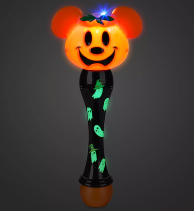 Disney Halloween Mickey Jack-o'-Lantern Ghosts Light-Up Bubble Wand New