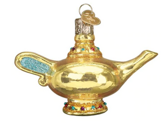 Old World Christmas Magic Lamp Glass Christmas Ornament New With Box
