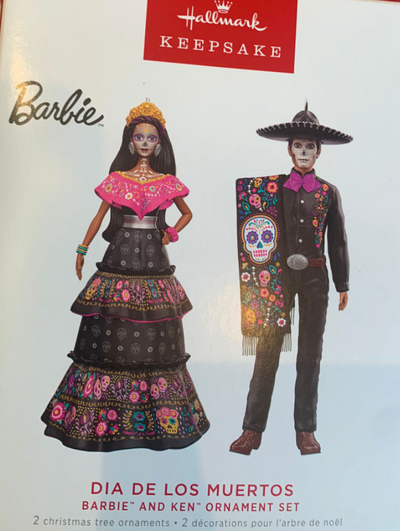 Hallmark 2022 Barbie and Ken Día De Los Muertos Christmas Ornament New With Box