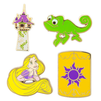 Disney Tangled Pin Trading Flair Set Rapunzel Pascal Tower Lantern Designs New