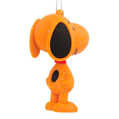 Hallmark Peanuts Snoopy Orange Glitter Ornament New With Tag