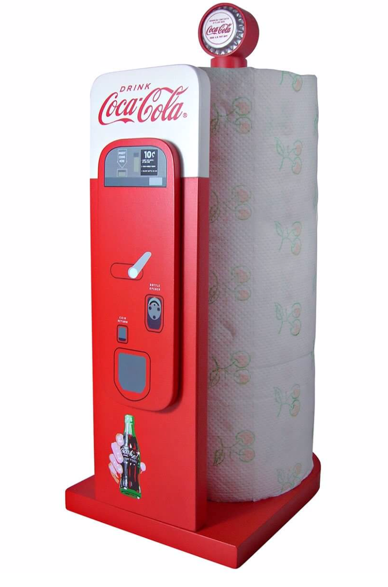 Authentic Coca-Cola Vending Machine Paper Towel Holder New with Box