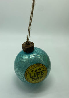 Disney Star Wars Galaxy Edge Life Day Blue Orb Christmas Ornament with Light New