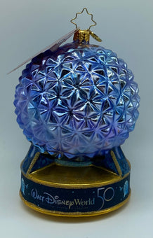 Disney 50th Anniversary Epcot Spaceship Earth Christopher Radko Ornament New