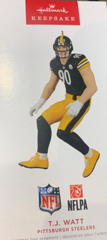 Hallmark 2022 NFL Pittsburgh Steelers T.J. Watt Christmas Ornament New With Box