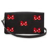 Disney Parks Bow Crazy Minnie Mouse Crossbody Wristlet New with Tags