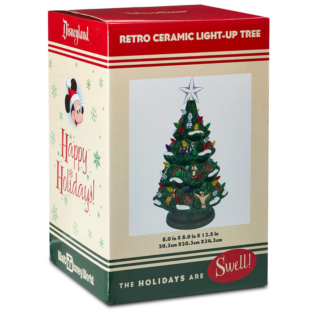 Disney Parks Retro Ceramic Light-Up Christmas Tree New with Box