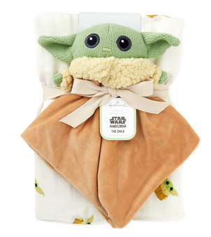 Hallmark Star WarsThe Mandalorian The Child Grogu Lovey and Swaddle Blanket New