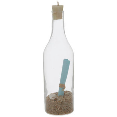 Robert Stanley Message In A Bottle Glass Christmas Ornament New with Tag