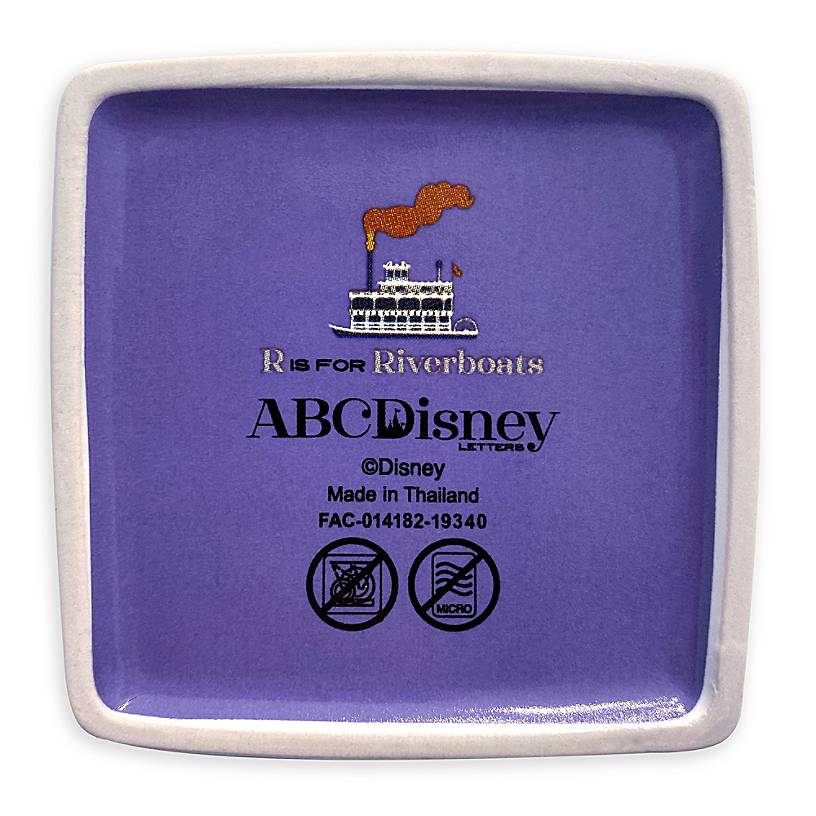 Disney Parks ABC Letters R is for Riverboats Ceramic Trinket Box New