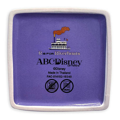 Disney Parks ABC Letters R is for Riverboats Ceramic Trinket Box New