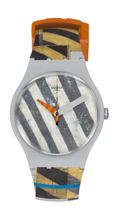 Swatch X Jose' Santos Crossing Over Yellow And Black Lines New with Box