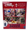 Disney Thomas Kinkade 3 Jigsaw Puzzles Snow White Beauty Beast Mickey New w Box